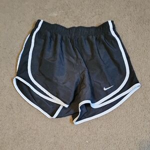 Nike Women's Black Athletic Shorts with White Trim